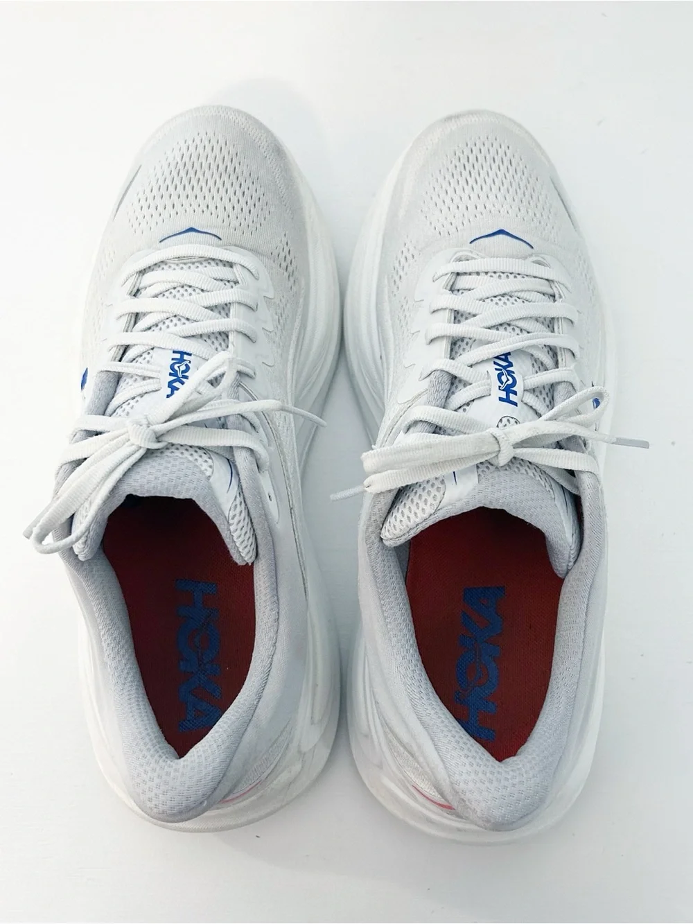 Hoka Bondi 9 Sneakers gray and blue